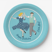 スイングダンスカップル ペーパープレート (正面)