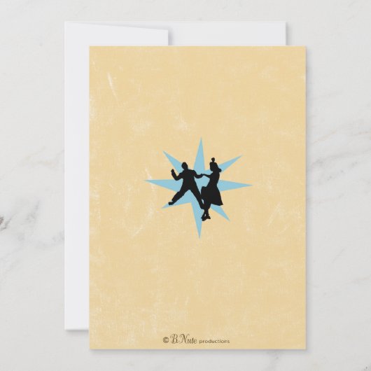 スイングダンスパーティの招待状 招待状 (裏面)