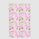 スイングピンクゴルファー乳がん認識度 ゴルフタオル (正面)