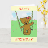 スイングベア カード (黄色い花)