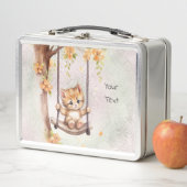 スイングメタルの弁当箱の子猫 メタルランチボックス (インサイチュ)