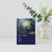 スイングモノグラム、ブルーグリーンイエロー金ゴールドメタリック 名刺 (スタンド正面)