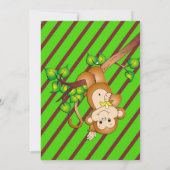 スイングモンキーベビーシャワー招待状 招待状 (裏面)