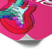 スイングロックの80sディレポップ・アートのスルタン70sヴィンテージmusi ポスター (角)