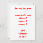 スイングロックンロールダンスの招待状 招待状 (裏面)