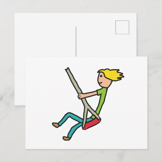 スイング中 ポストカード (正面/裏面)