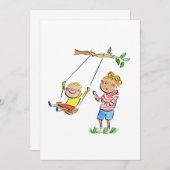 スイング時に 招待状 (正面/裏面)