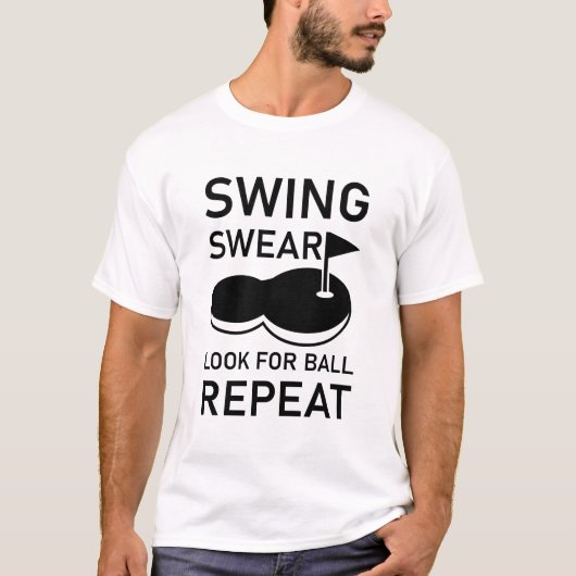 スイング誓いボールのリピートを探おもしろいす – Golf Tシャツ (正面)