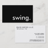 スイング。 名刺 (正面/裏面)