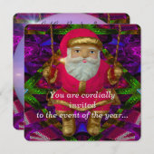 スイングSanta 5.25インチ招待状 招待状 (正面/裏面)