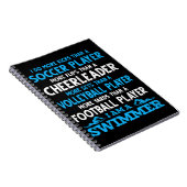 スイーおもしろいミング定義泳ぐ人 ノートブック (右側)