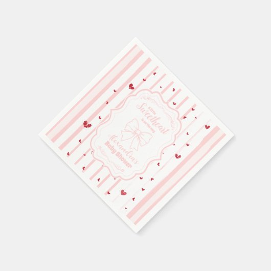 スイーお洒落テアールバレンタインデー赤ちゃんシャワー スタンダードカクテルナプキン (角)