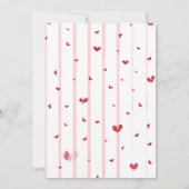 スイーお洒落テアールバレンタインデー赤ちゃんシャワー 招待状 (裏面)