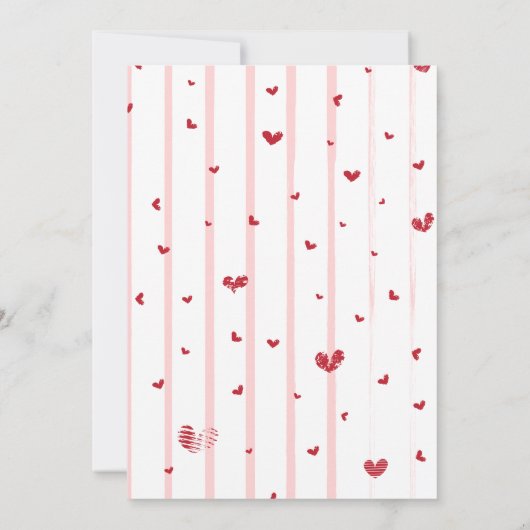 スイーお洒落テアールバレンタインデー赤ちゃんシャワー 招待状 (裏面)