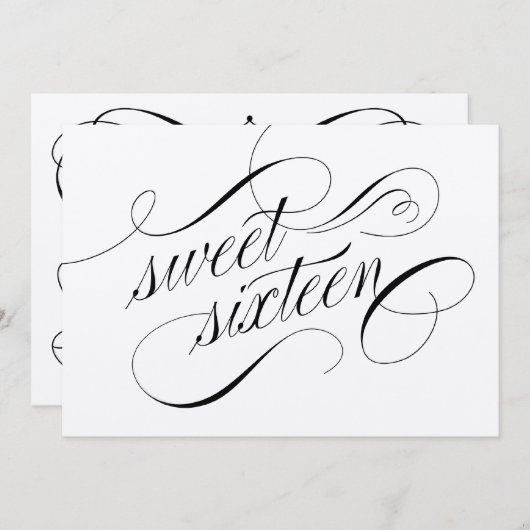 スイーエレガントト16招待状 招待状 (正面/裏面)