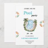 スイークールプ誕生日パーティーの招待状 招待状 (正面/裏面)