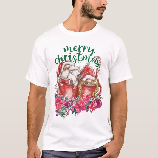 スイーツが美味しいクリスマス格言 Tシャツ (正面)