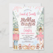 スイーツくるみ割り誕生日の水彩ランド 招待状 (正面)