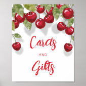 スイーツさくらんぼカードとギフトポスター ポスター (正面)