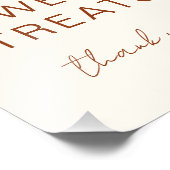 スイーツとトリートワイルドフラワーテラコッタベビーシャワー フォトプリント            (角)