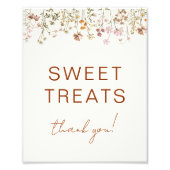 スイーツとトリートワイルドフラワーテラコッタベビーシャワー フォトプリント            (正面)