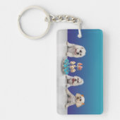 スイーツとパップスKeychain キーホルダー (正面)