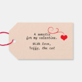 スイーツとベーカリーピンク&レッドのバレンタイン ギフトタグ (裏面横)