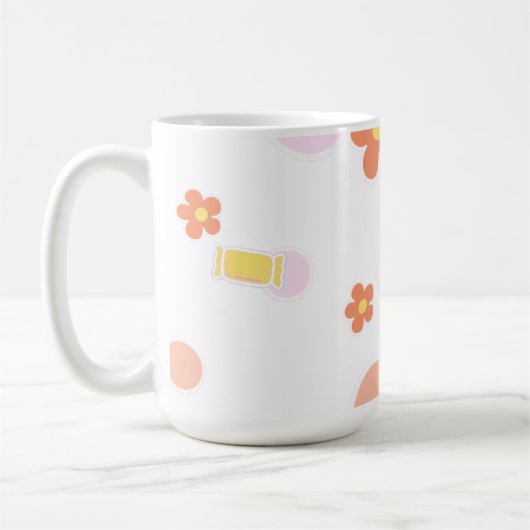 スイーツと花 コーヒーマグカップ (左)