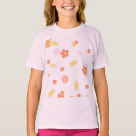スイーツと花 Tシャツ