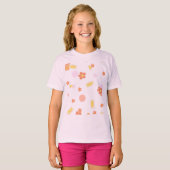 スイーツと花 Tシャツ (正面フル)