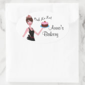 スイーツのラ焼いたベル 楕円形シール (バッグ)