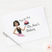 スイーツのラ焼いたベル 楕円形シール (封筒)