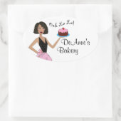 スイーツのラ焼いたベル 楕円形シール (バッグ)