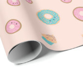 スイーツは甘い桃 ラッピングペーパー (ロールコーナー)