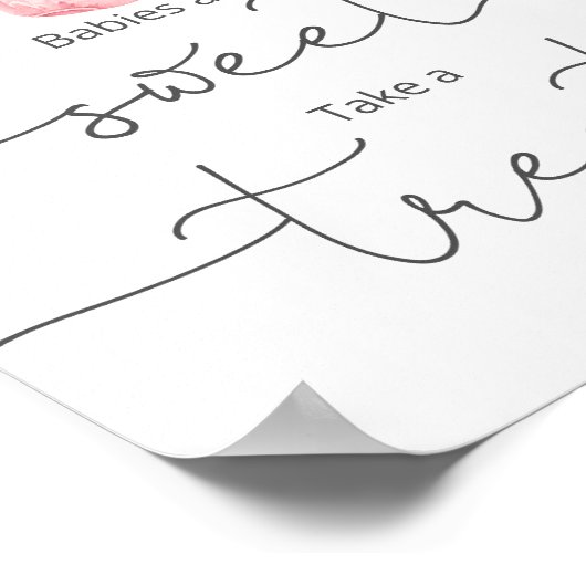 スイーツやお菓子のベビーガール服の看板 ポスター (角)