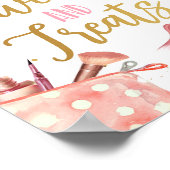 スイーツアンドトリートスパパーティーメイクアップグラマーガールポー ポスター (角)