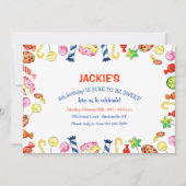 スイーツアンドトリートバースデーパーティー 招待状 (正面)