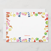 スイーツアンドトリートバースデーパーティー 招待状 (裏面)