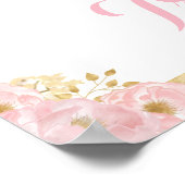 スイーツアンドトリートプリンセスベビーガール誕生日サイン ポスター (角)