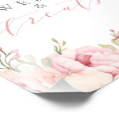 スイーツエレガントトリートピンクフローラ赤ちゃんシャワーサイン フォトプリント            (角)