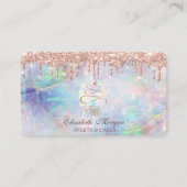 スイーツカップケーキバラ金ゴールドドリップスオパール 名刺 (正面)