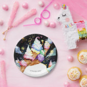 スイーツシンプルクリーミーアイスクリーム誕生日 ペーパープレート (パーティー)