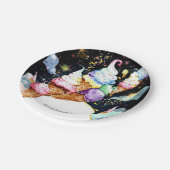 スイーツシンプルクリーミーアイスクリーム誕生日 ペーパープレート (アングル)