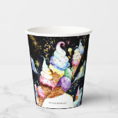 スイーツシンプルクリーミーアイスクリーム誕生日 紙コップ (正面)