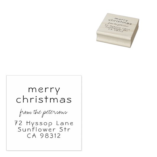 スイーツシンプルメリークリスマスネーム差出人住所 ラバースタンプ (押印)