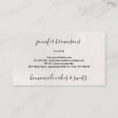 スイーツジャールかわいいトリートチョコレートキャンディベーカリー 名刺 (裏面)