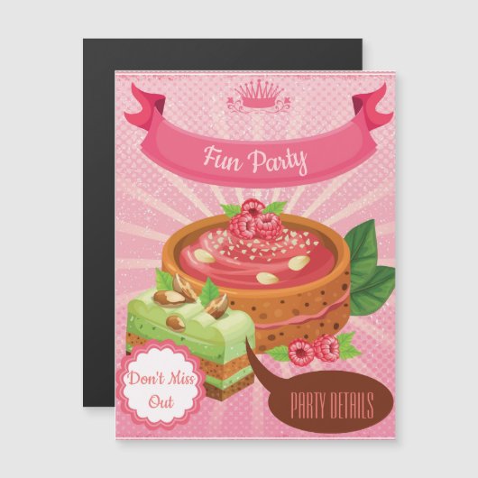 スイーツニーイベント マグネット招待状 (正面/裏面)