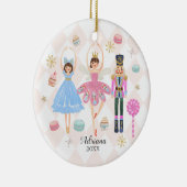スイーツパーソナライズされたくるみ割りマカロン セラミックオーナメント (右)