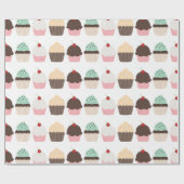 スイーツパーティーカップケーキ ラッピングペーパー (フラット)