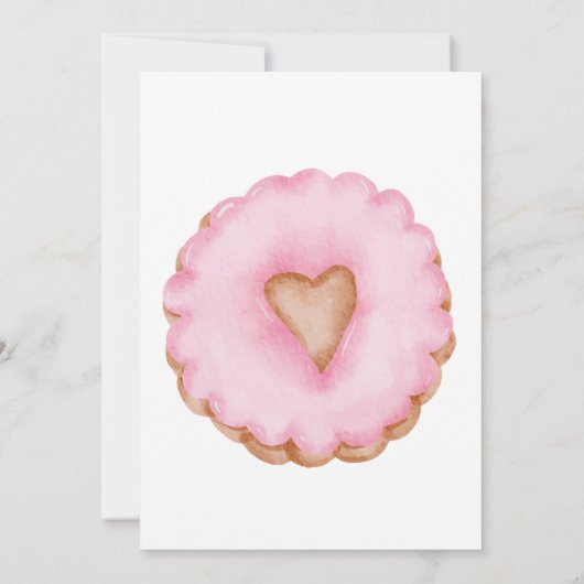 スイーツピンクバナードーナツ赤ちゃんシャワーパーティー 招待状 (裏面)